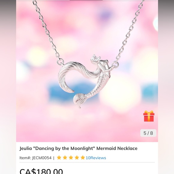 Jeulia "Dancing by the Moonlight" Mermaid Necklace - Picture 10 of 11